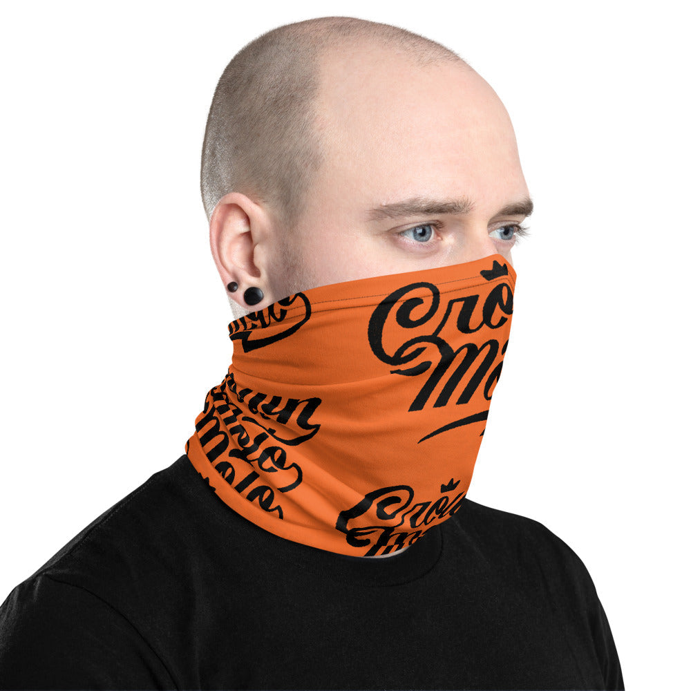 Crown Moto Logo Orange Neck Gaiter