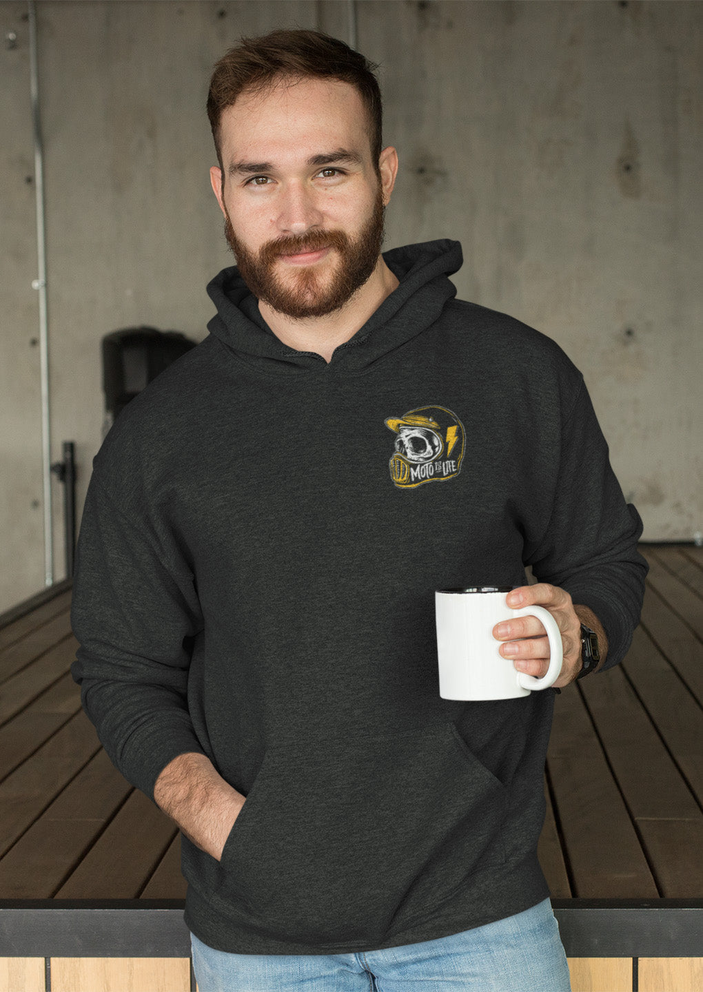 Moto is Life - Skull Pullover Hoodie