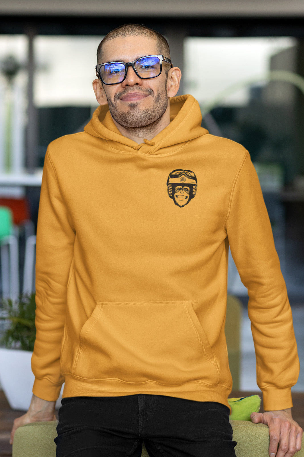 Moto Monkey Fleece Pullover Hoodie