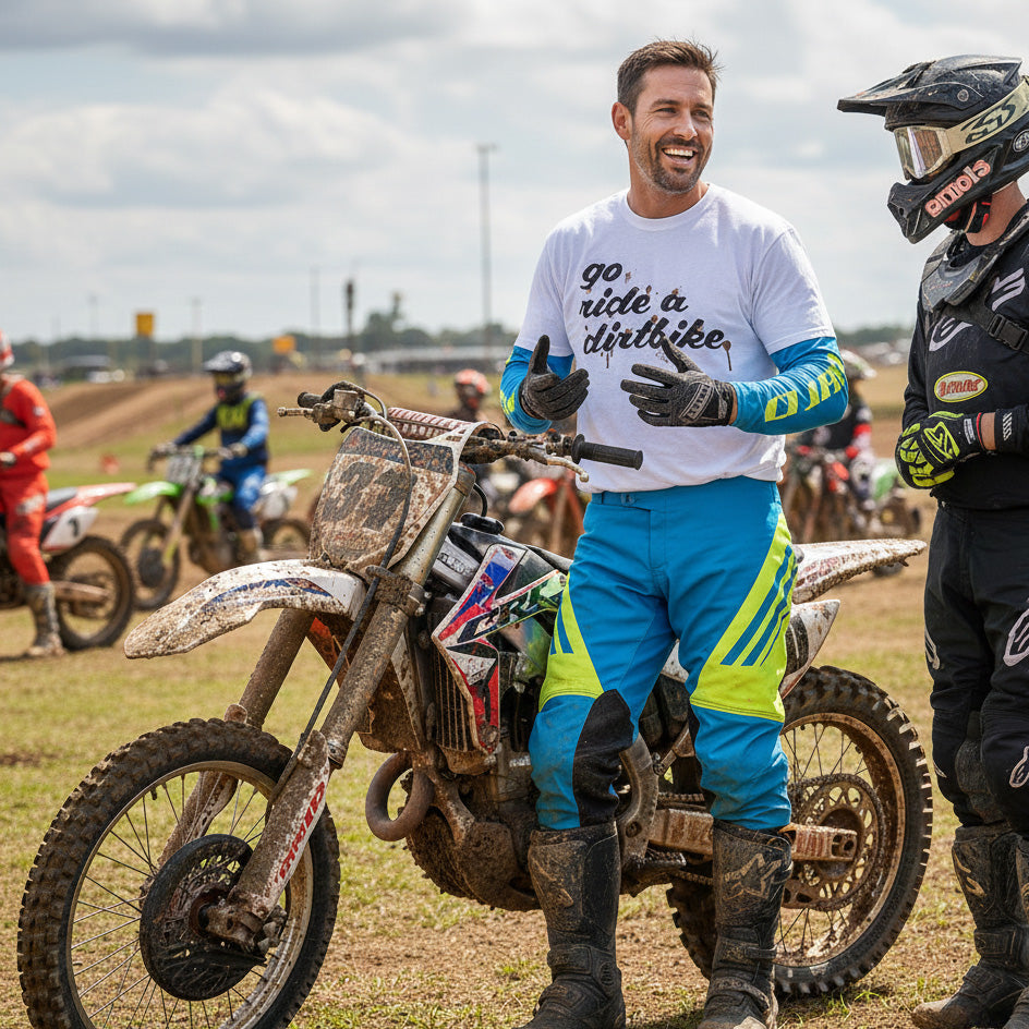 "Go ride a dirtbike" Splattered T-Shirt