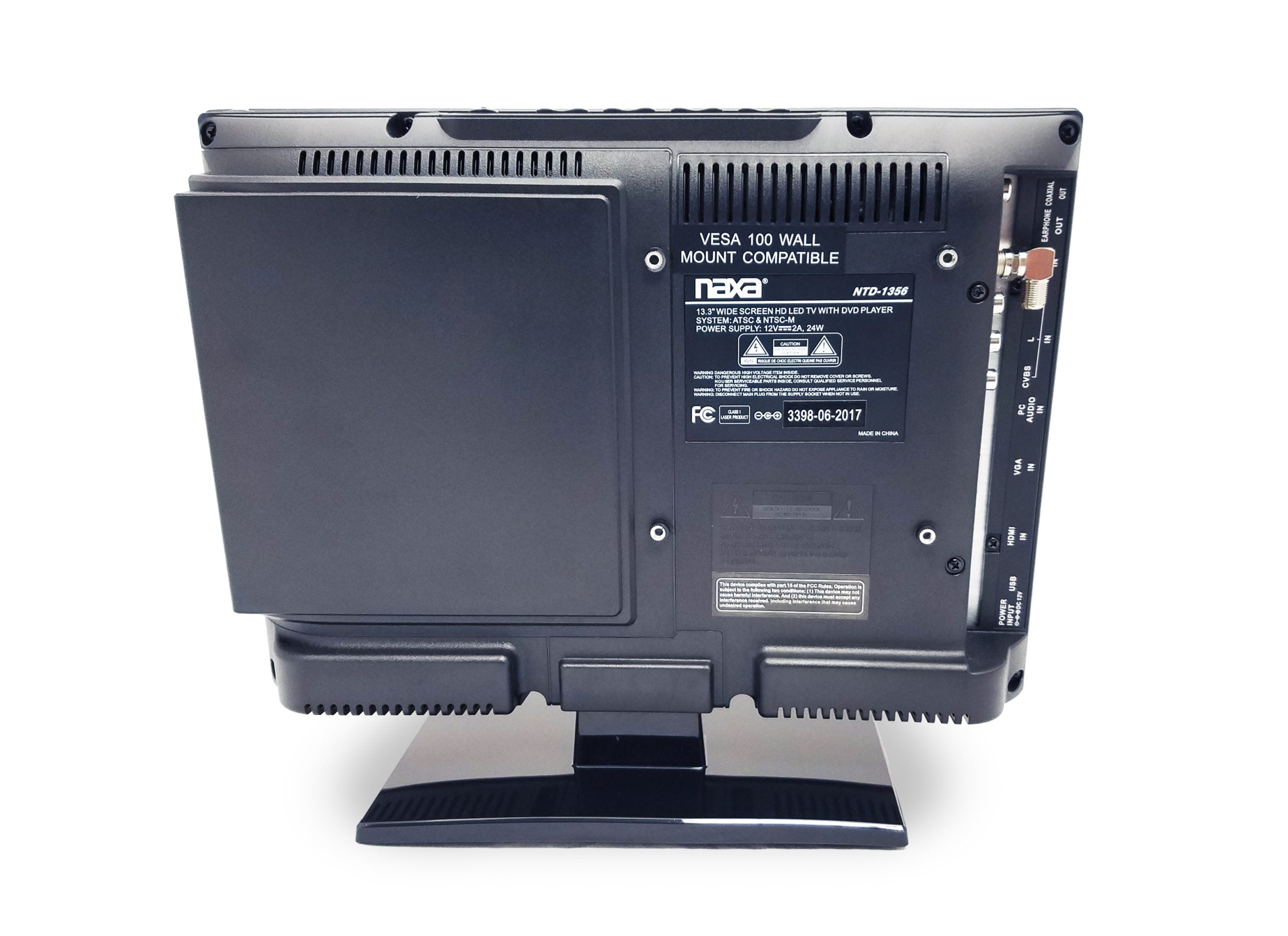 Naxa 13.3" 12Volt ACDC LED HDTV ATSC with DVD and Media Player & Car Package