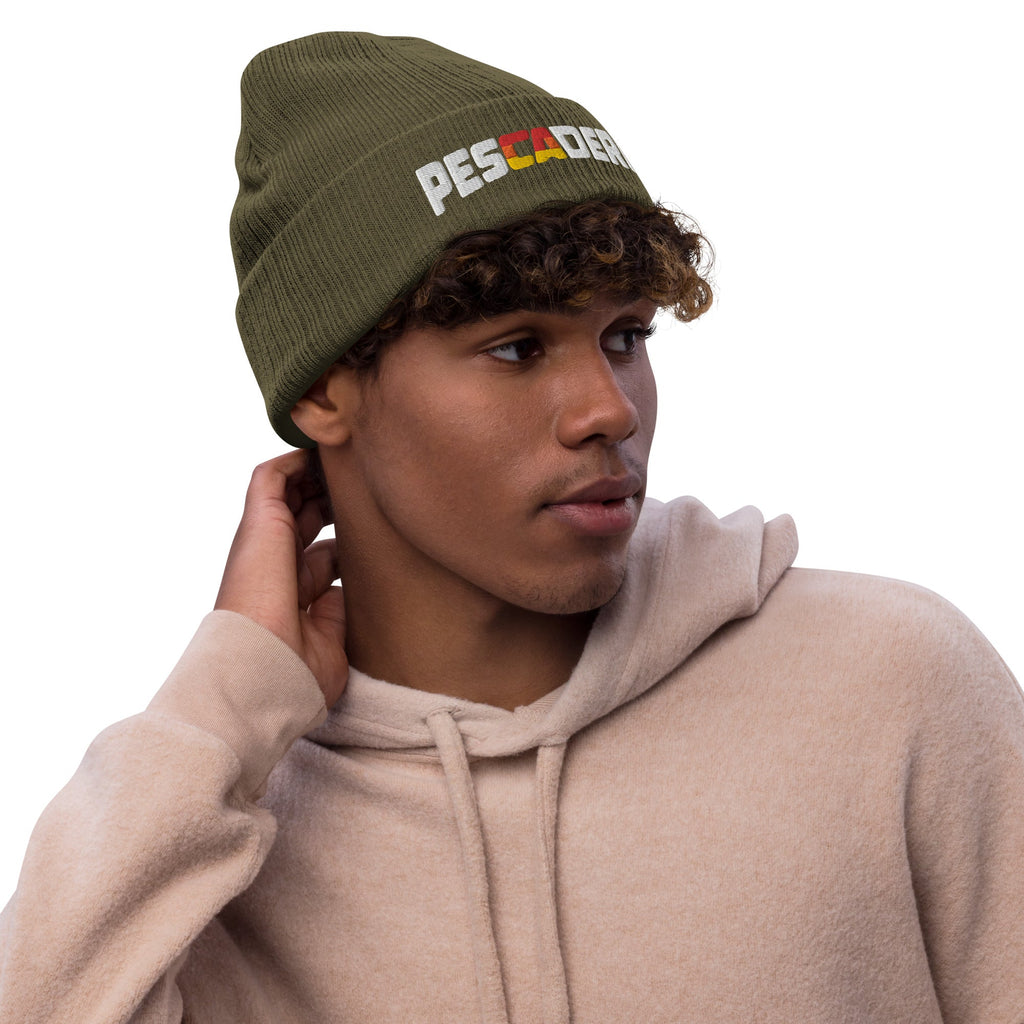 Pescadero CA Sunset Ribbed Knit Beanie
