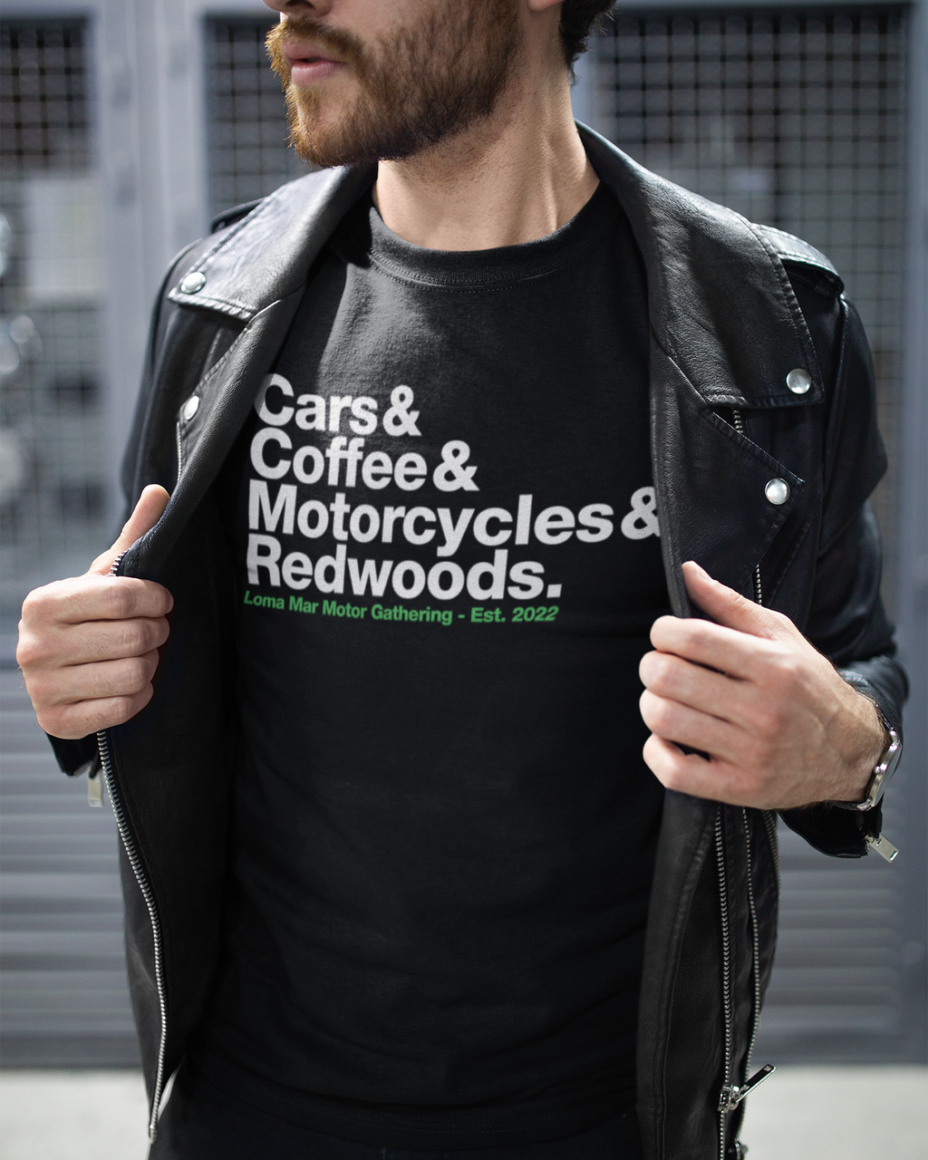 Cars & Coffee, Motorcycles & Redwoods Loma Mar Motor Gathering T-shirt