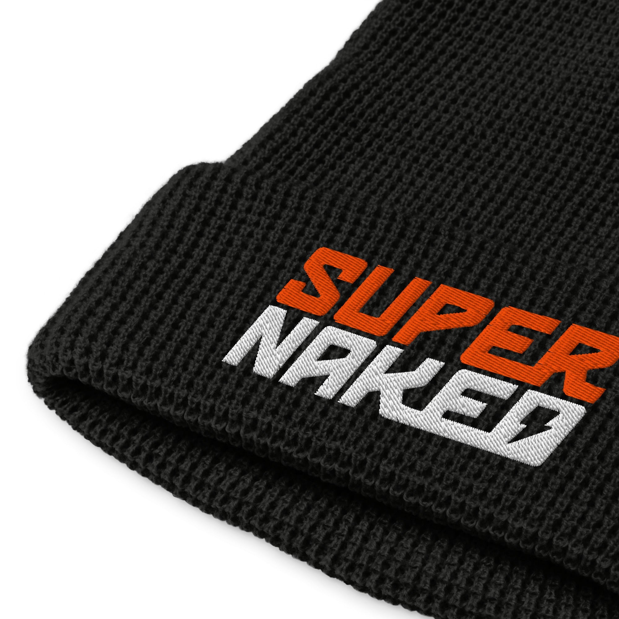 SUPERNAKED Stacked Knit Waffle Beanie