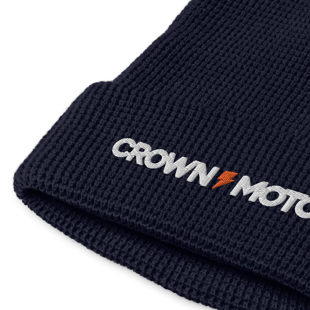 Crown Moto Waffle Beanie