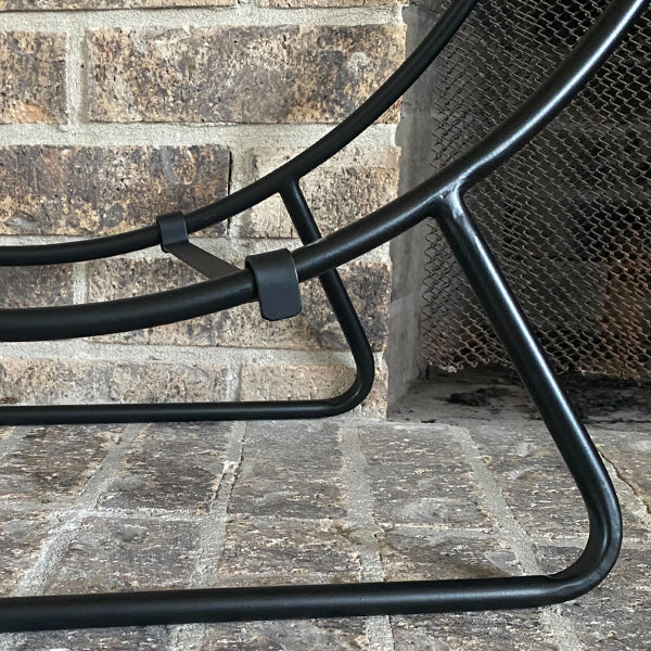 Black Iron Loop Fireplace Log Holder