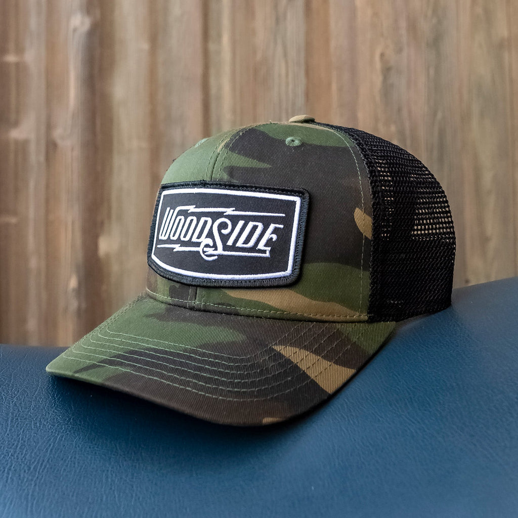 Woodside Patch Camo/Black Snapback Hat
