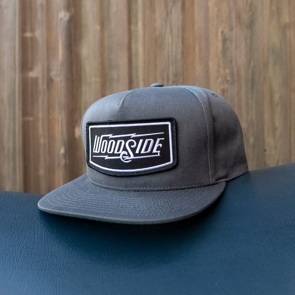 Woodside Brand Charcoal Cotton Snapback Hat