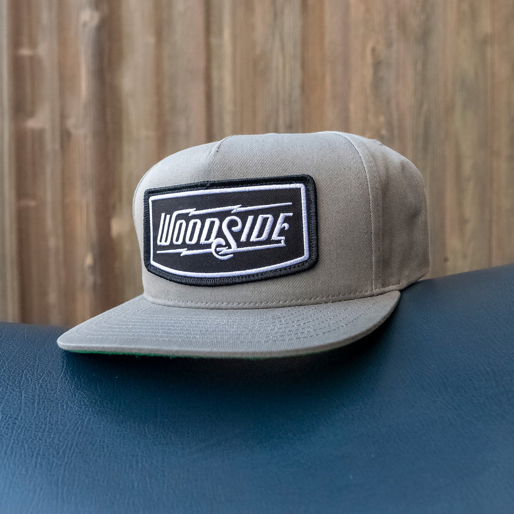 Woodside Brand Grey Cotton Snapback Hat